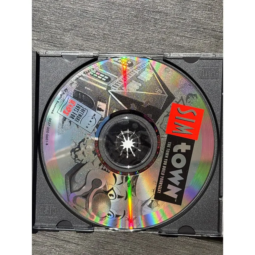 Sim Town Maxis Big Box PC Game Made, Windows 95/98, 1995 CD-ROM rare Vtg